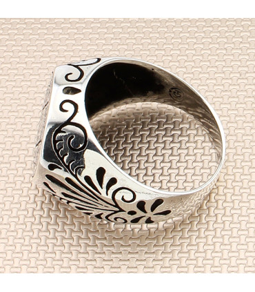 Hz Süleyman Mühür Taşsız Gümüş Erkek Yüzük a1050