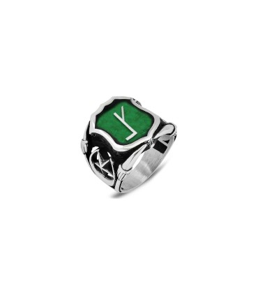 Kızık Boyu Yanları Ay Yıldız Simgeli Taşsız Gümüş Erkek