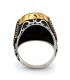 925 damgalı 925 ayar gümüş siyah taşlı erkek yüzük