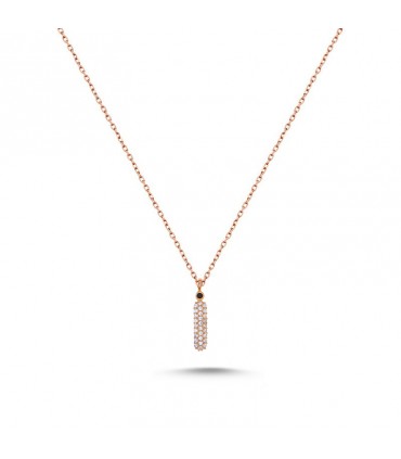 İ Harfli Bayan Kolye  925 Ayar Gümüş