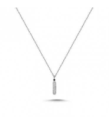 İ Harfli Bayan Kolye  925 Ayar Gümüş