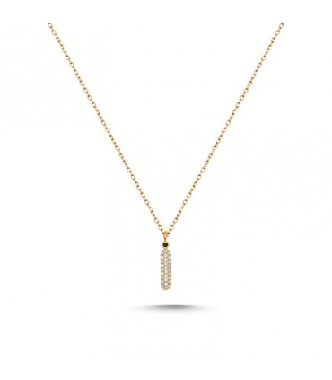 İ Harfli Bayan Kolye  925 Ayar Gümüş