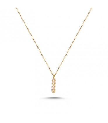 I Harfli Bayan Kolye  925 Ayar Gümüş