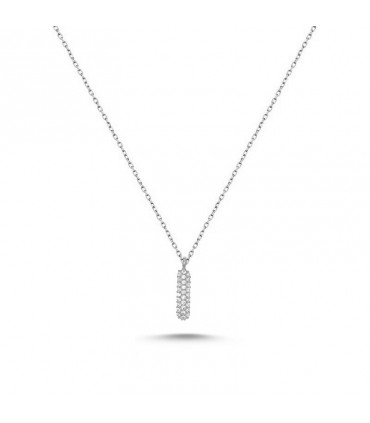 I Harfli Bayan Kolye  925 Ayar Gümüş