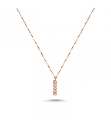 I Harfli Bayan Kolye  925 Ayar Gümüş