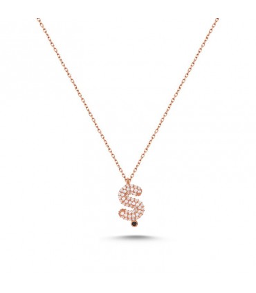 Ş Harfli Bayan Kolye  925 Ayar Gümüş