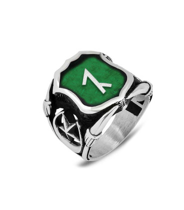 Avşar (Afşar) Boyu Taşsız Mineli Oğuz Boyu Erkek Gümüş Yüzük